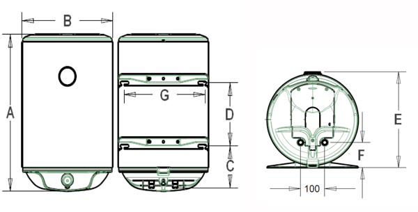 Схема вертикален бойлер Atlantic O'Prp Turbo Slim