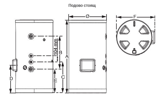 Схема подов монтаж бойлер Atlantic Combi Steatite 200 л