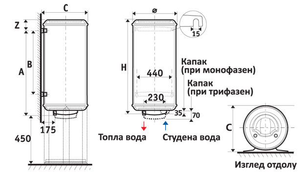 Схема бойлер Atlantic Zeneo