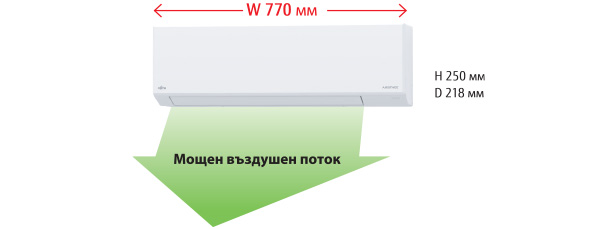 fujitsu-airstage-kltbl-smart-design Климатици Fujitsu Airstage KL - мощен въздушен поток